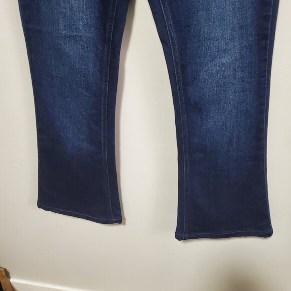 KANCAN Trisha Mid-Rise Classic Flare Jeans Super Stretch Dk Blue Women's 27 x 28 - Picture 6 of 15